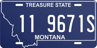 MT license plate 119671S