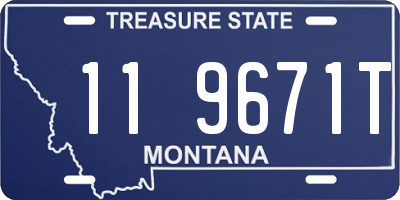 MT license plate 119671T