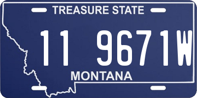 MT license plate 119671W