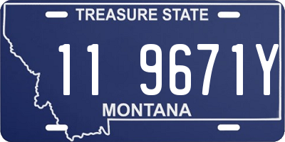 MT license plate 119671Y