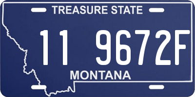 MT license plate 119672F