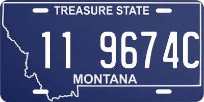 MT license plate 119674C