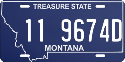 MT license plate 119674D