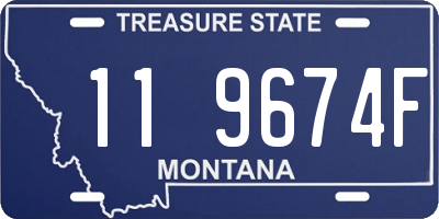 MT license plate 119674F