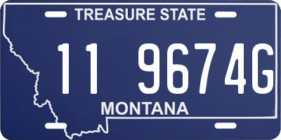 MT license plate 119674G