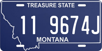 MT license plate 119674J