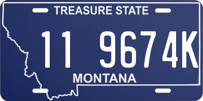 MT license plate 119674K