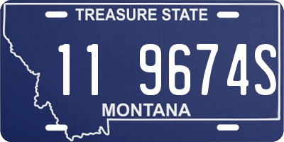 MT license plate 119674S