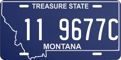 MT license plate 119677C