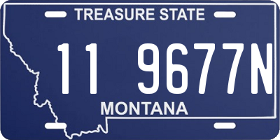 MT license plate 119677N