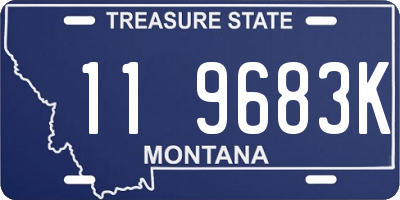 MT license plate 119683K
