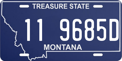 MT license plate 119685D