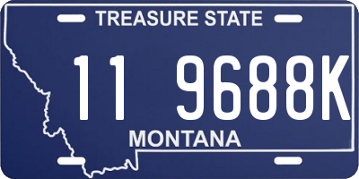 MT license plate 119688K