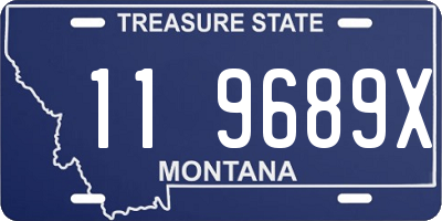 MT license plate 119689X