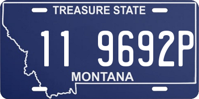 MT license plate 119692P