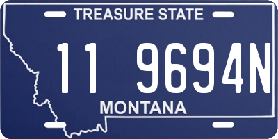 MT license plate 119694N