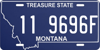 MT license plate 119696F