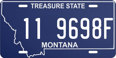 MT license plate 119698F