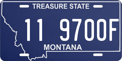 MT license plate 119700F