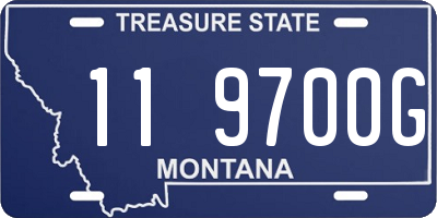 MT license plate 119700G