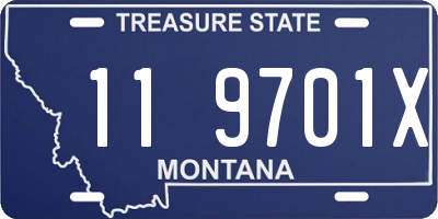 MT license plate 119701X
