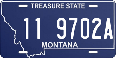 MT license plate 119702A