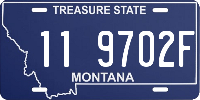 MT license plate 119702F