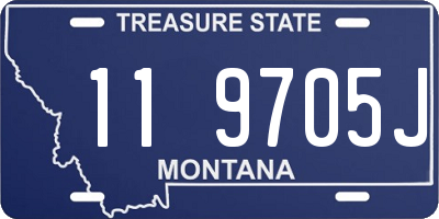 MT license plate 119705J