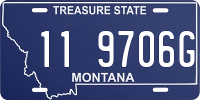 MT license plate 119706G