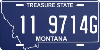 MT license plate 119714G