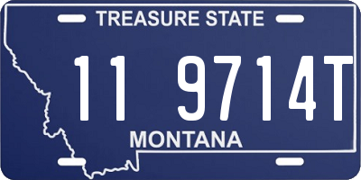 MT license plate 119714T