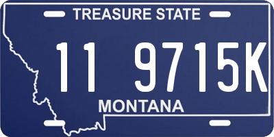 MT license plate 119715K