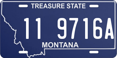 MT license plate 119716A