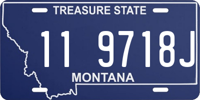 MT license plate 119718J