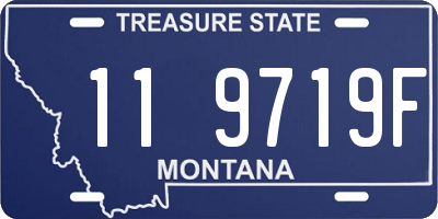 MT license plate 119719F