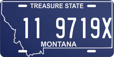 MT license plate 119719X