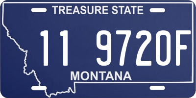 MT license plate 119720F