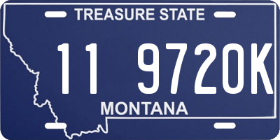MT license plate 119720K