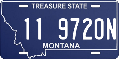 MT license plate 119720N