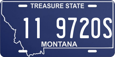 MT license plate 119720S