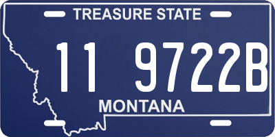 MT license plate 119722B