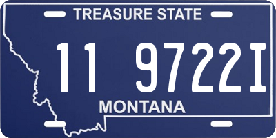MT license plate 119722I