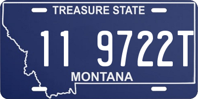 MT license plate 119722T