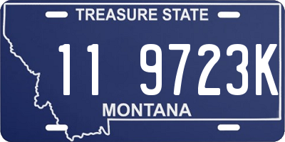 MT license plate 119723K