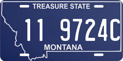 MT license plate 119724C