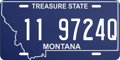 MT license plate 119724Q