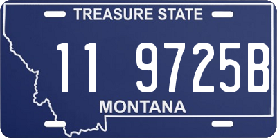 MT license plate 119725B