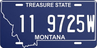 MT license plate 119725W