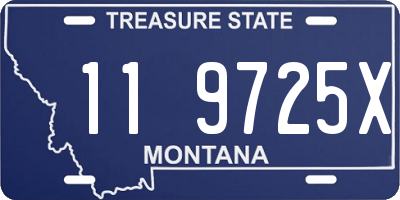 MT license plate 119725X