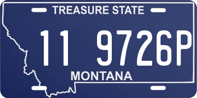 MT license plate 119726P